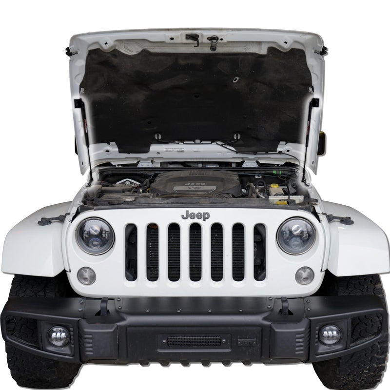 Redline Tuning 21-20002-02 Hood Quicklift Plus Bolt-in System V2 Compatible with Jeep Wrangler JK 2007-2017 (All Black Components) - Image 5